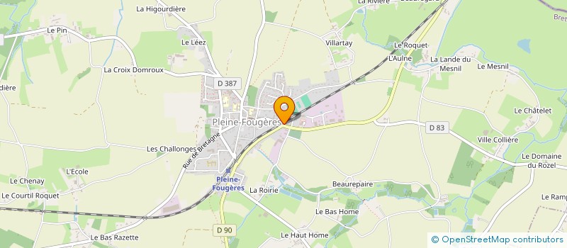localisation de l'entreprise LES CERISIERS  PLEINE-FOUGERES
