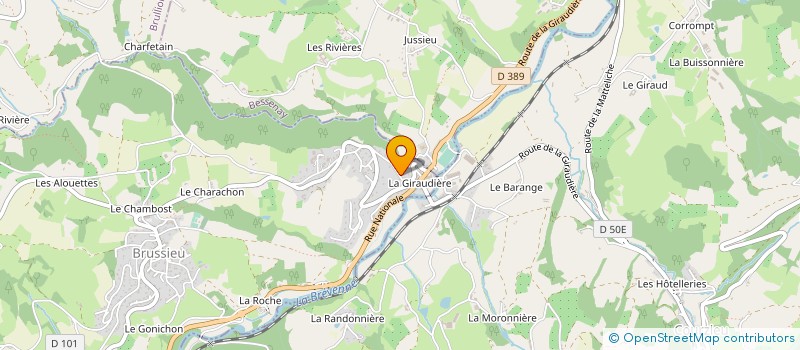 localisation de l'entreprise LES CERISIERS  BRUSSIEU