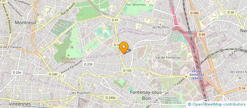 localisation de l'entreprise LES CERISIERS à FONTENAY-SOUS-BOIS