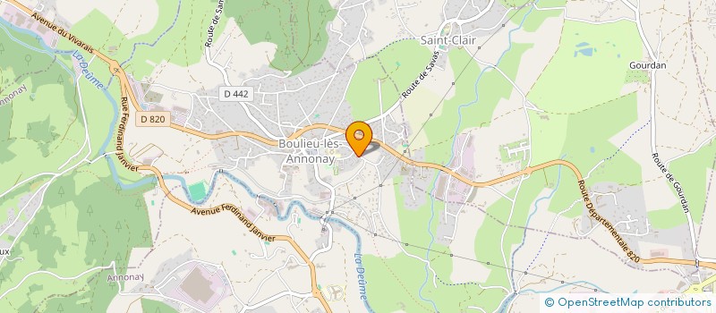 localisation de l'entreprise LES CERISIERS BLANCS à BOULIEU-LES-ANNONAY