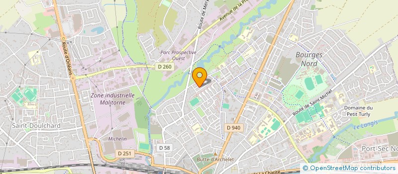 localisation de l'entreprise LES CERISIERS DU MOULON  BOURGES