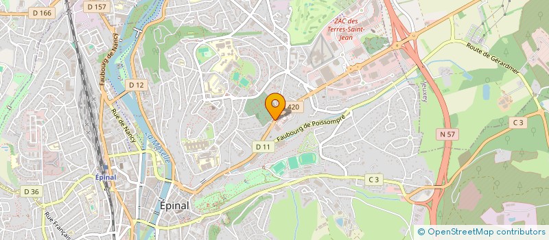 localisation de l'entreprise LES CERS VOSGES à EPINAL