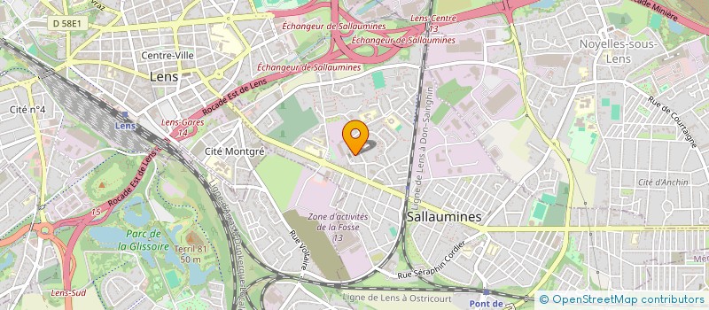 localisation de l'entreprise LES CH'TIS AMIS DE LA CITE DE L'ETOILE POLAIRE  SALLAUMINES