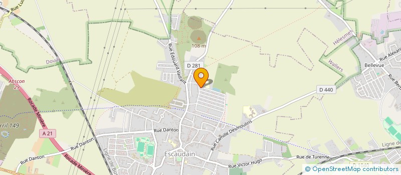 localisation de l'entreprise LES CH'TIS JB FRAPPENT LES TROIS COUPS  ESCAUDAIN