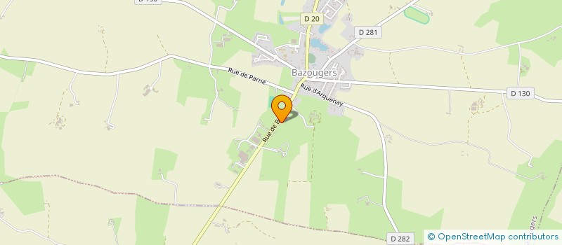 localisation de l'entreprise LES CH'TIS LOUPS MAYENNAIS  BAZOUGERS