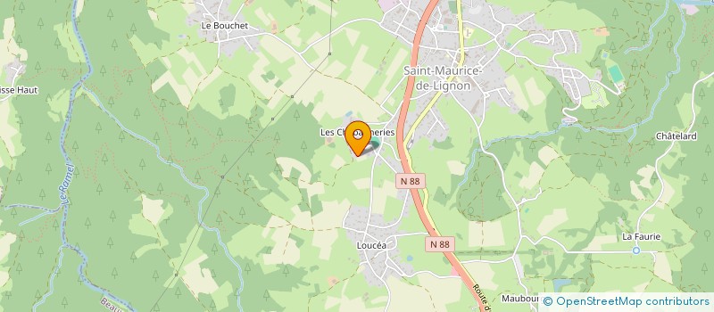 localisation de l'entreprise LES CHABANNERIES EN FOLIE  SAINT-MAURICE-DE-LIGNON