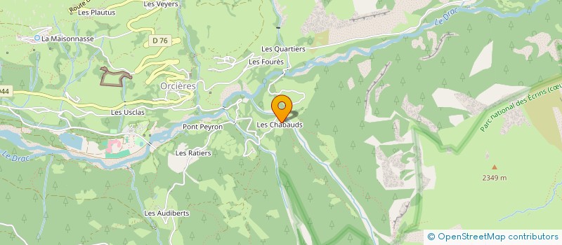 localisation de l'entreprise LES CHABAUDS à ORCIERES