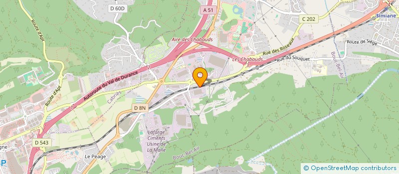 localisation de l'entreprise LES CHABAUDS AUTOMOBILES à BOUC-BEL-AIR