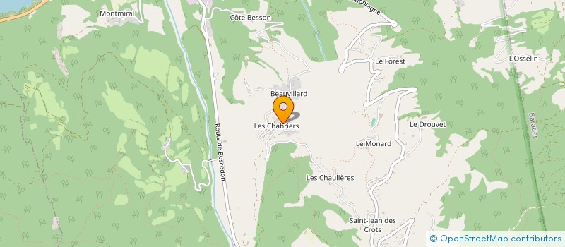 localisation de l'entreprise LES CHABRIERS  CROTS