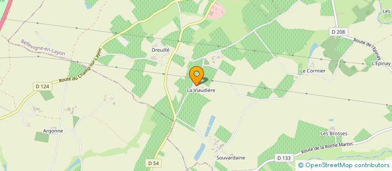 localisation de l'entreprise LES CHAILLOUX  BELLEVIGNE-EN-LAYON