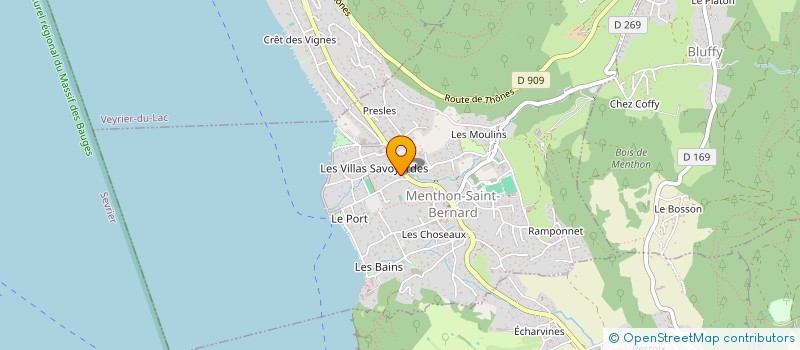 localisation de l'entreprise LES CHAILS II  MENTHON-SAINT-BERNARD