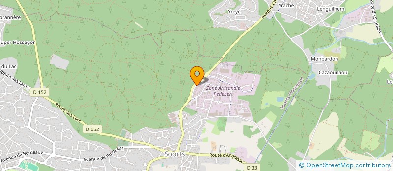 localisation de l'entreprise LES CHAIS DANDO-DISTRIBUTION  SOORTS-HOSSEGOR