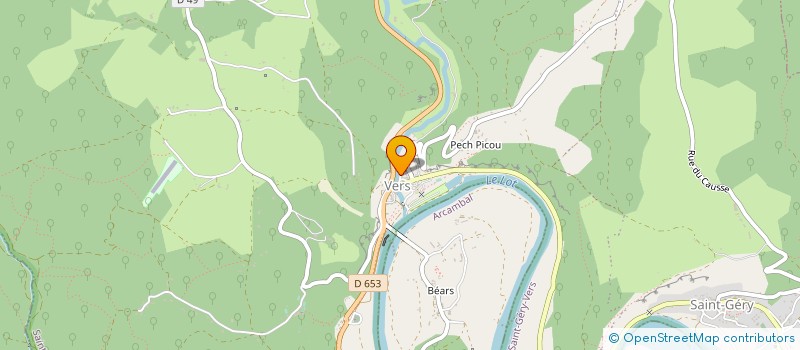 localisation de l'entreprise LES CHALETS  SAINT GERY-VERS