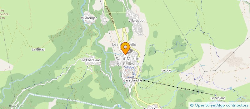 localisation de l'entreprise LES CHALETS ALPINS  LES BELLEVILLE