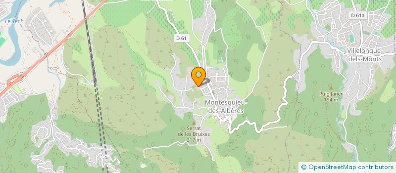 localisation de l'entreprise LES CHALETS CATALANS  MONTESQUIEU DES ALBERES
