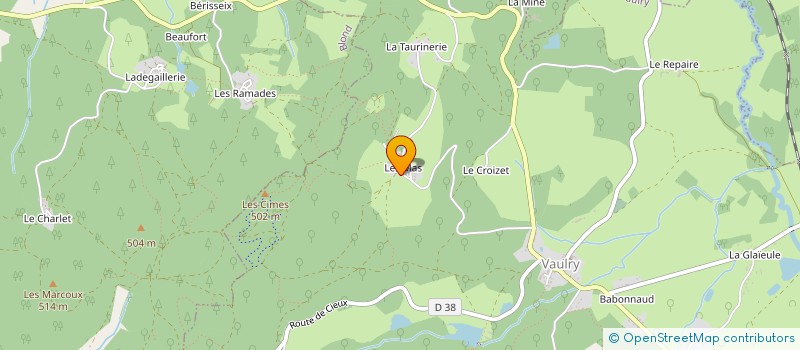 localisation de l'entreprise LES CHALETS DE CELESTE  VAULRY