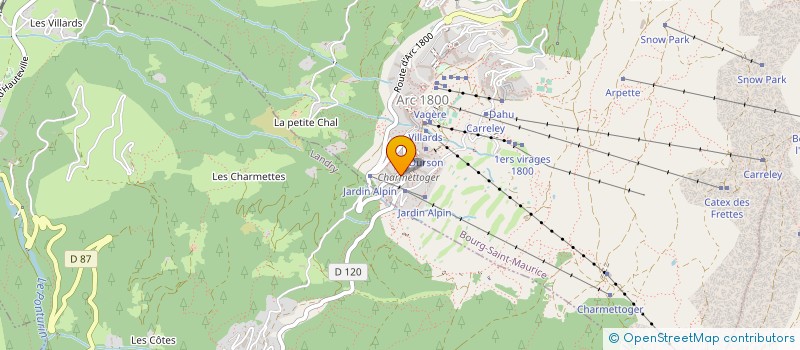 localisation de l'entreprise LES CHALETS DE L'AIGUILLE GRIVE à BOURG-SAINT-MAURICE