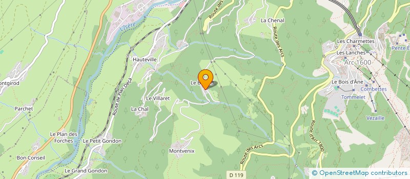 localisation de l'entreprise LES CHALETS DE L'ARC  BOURG-SAINT-MAURICE