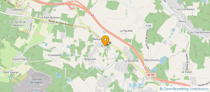 localisation de l'entreprise LES CHALETS DE MEILLAC  VERNEUIL-SUR-VIENNE