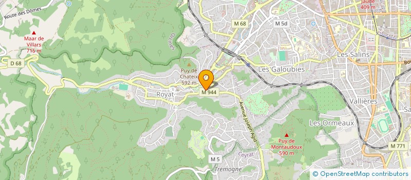 localisation de l'entreprise LES CHALETS DECOUVERTE à ROYAT