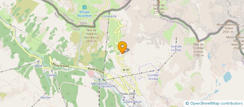 localisation de l'entreprise LES CHALETS DU MERCANTOUR HORIZONTAL  ISOLA