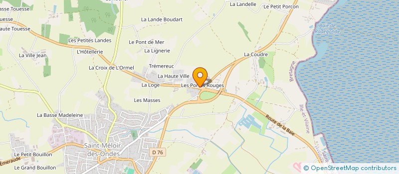 localisation de l'entreprise LES CHALETS DU MONT  SAINT-MELOIR-DES-ONDES