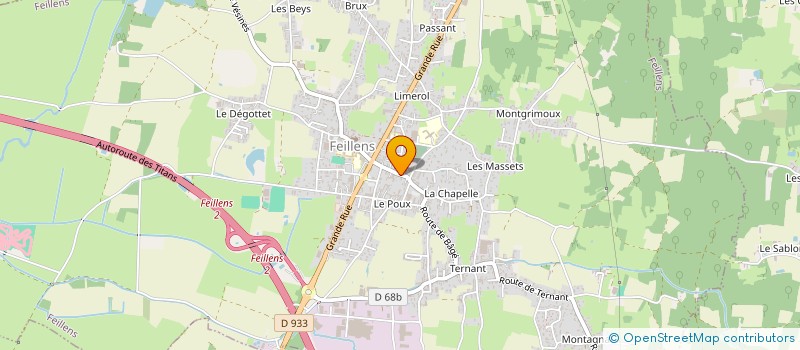 localisation de l'entreprise LES CHALETS DU PECHEUR  FEILLENS