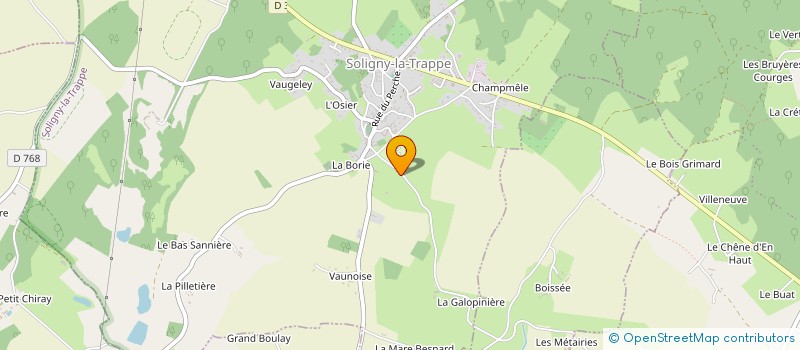 localisation de l'entreprise LES CHALETS DU PERCHE à SOLIGNY-LA-TRAPPE