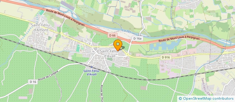 localisation de l'entreprise LES CHALETS DU ROC BLANC  SAINT-FELIU-D'AVALL