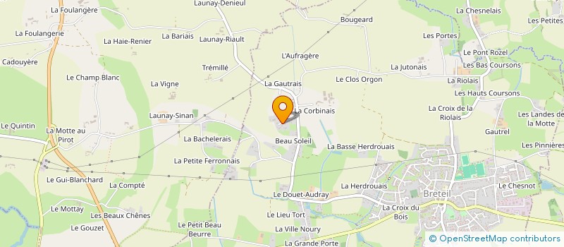 localisation de l'entreprise LES CHALETS DU SOLEIL  BRETEIL