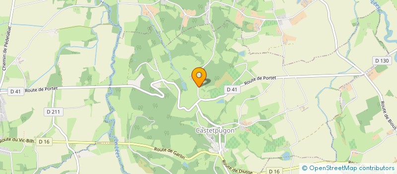 localisation de l'entreprise LES CHALETS DU VIC-BILH  CASTETPUGON