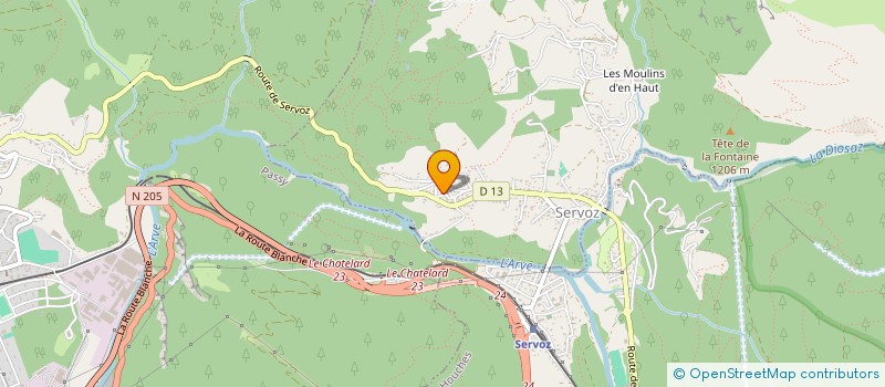 localisation de l'entreprise LES CHALETS DU VIEUX SERVOZ  SERVOZ