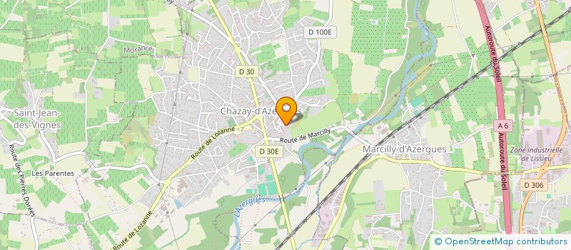 localisation de l'entreprise LES CHALETS LA VILLE  CHAZAY-D'AZERGUES