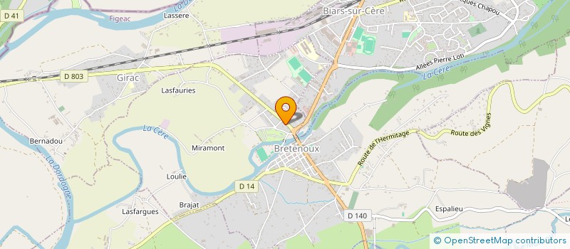 localisation de l'entreprise LES CHALETS SUR LA DORDOGNE  GIRAC