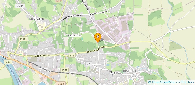 localisation de l'entreprise LES CHALETS Z à REYRIEUX