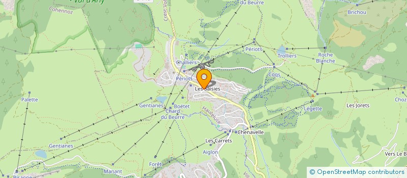 localisation de l'entreprise LES CHALLIERS  HAUTELUCE