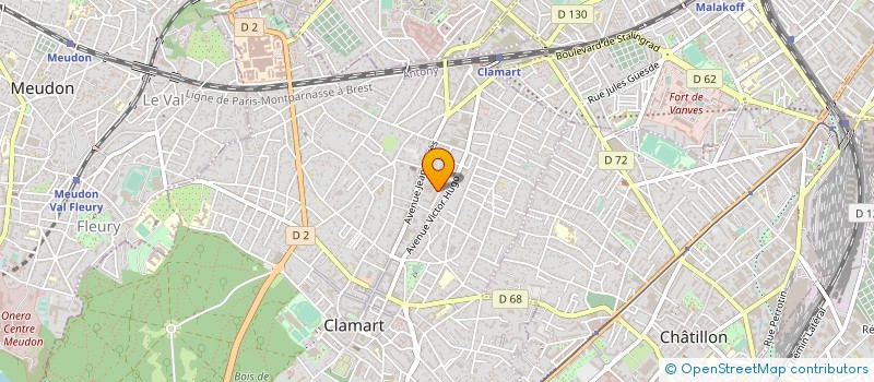 localisation de l'entreprise LES CHAMAILLES à CLAMART