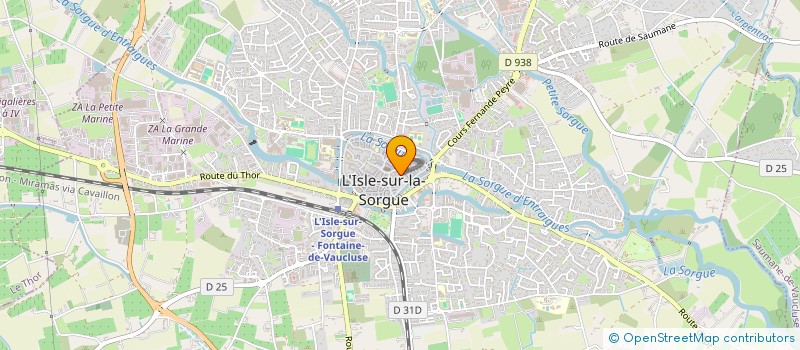 localisation de l'entreprise LES CHAMBRES DE LA BARTHELIERE  L'ISLE-SUR-LA-SORGUE