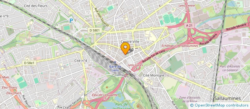 localisation de l'entreprise LES CHAMOIS  LENS