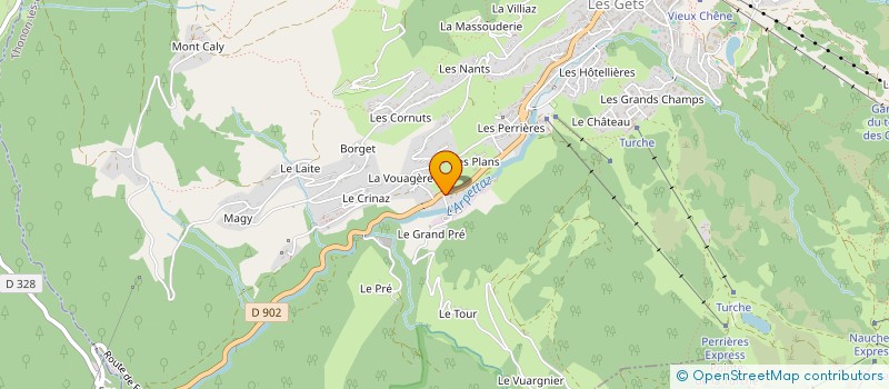localisation de l'entreprise LES CHAMOIS à LES GETS