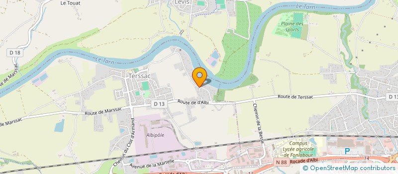 localisation de l'entreprise LES CHAMOIS  TERSSAC