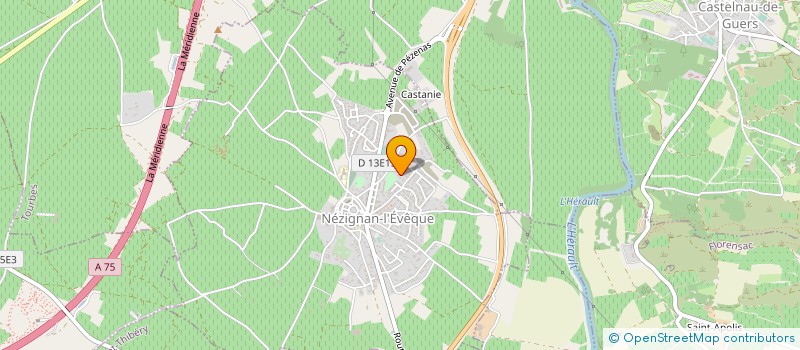 localisation de l'entreprise LES CHAMPAGNES GEORGES CARTIER à PEZENAS