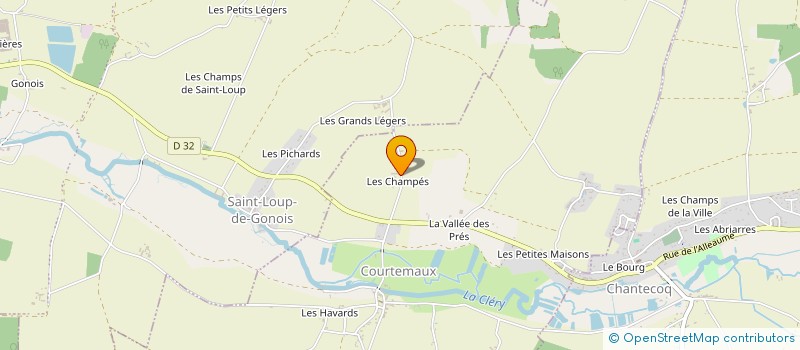 localisation de l'entreprise LES CHAMPES à COURTEMAUX
