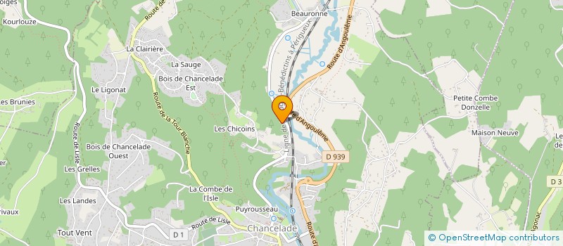 localisation de l'entreprise LES CHAMPIGNONNIERES DE CHANCELADE  CHANCELADE