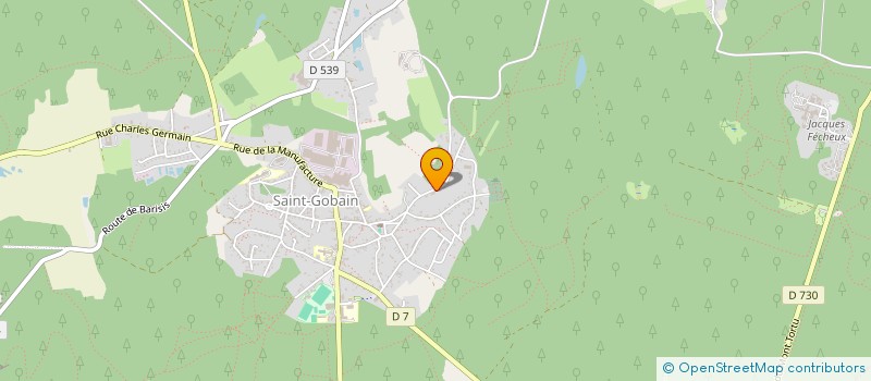 localisation de l'entreprise LES CHAMPIGNONNIERES DE CLAMECY à SAINT-GOBAIN