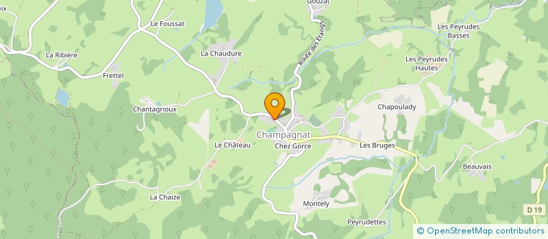 localisation de l'entreprise LES CHAMPIOUS-PIOUS à CHAMPAGNAT