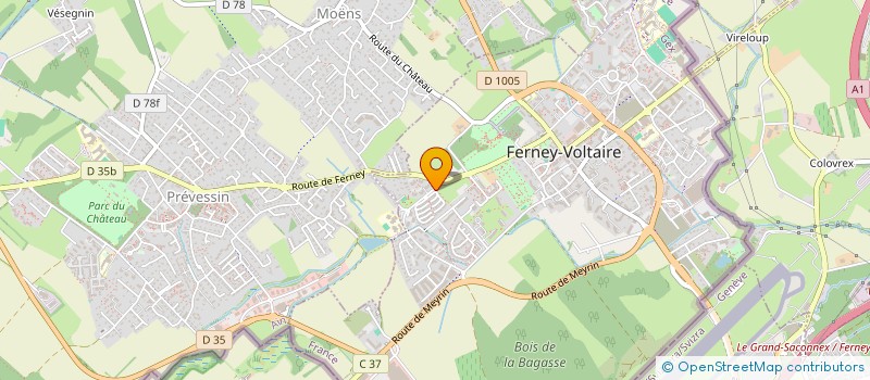 localisation de l'entreprise LES CHAMPS BARONS à FERNEY-VOLTAIRE