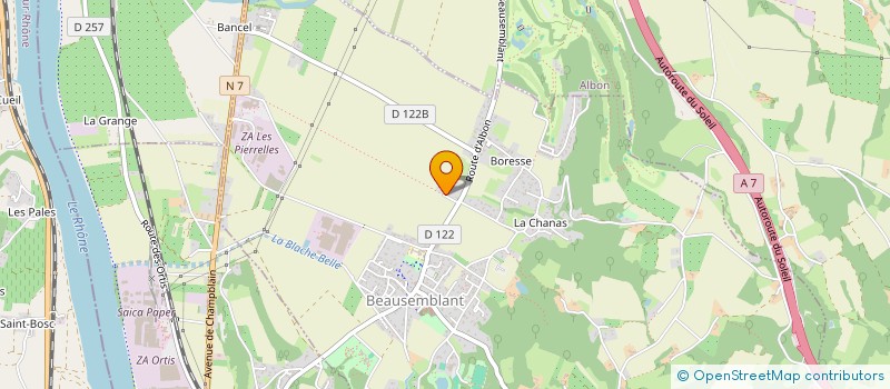 localisation de l'entreprise LES CHAMPS BIO VALENTIN  BEAUSEMBLANT