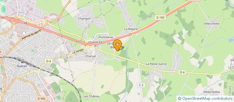 localisation de l'entreprise LES CHAMPS BLANCS à SAINTE-FEYRE