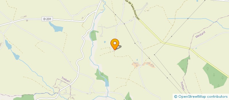 localisation de l'entreprise LES CHAMPS COURTS  TREBAN